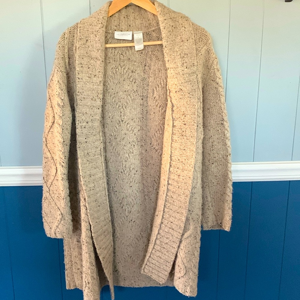 LIZ CLAIBORNE chunky Cardigan sweater. Petite.Small.